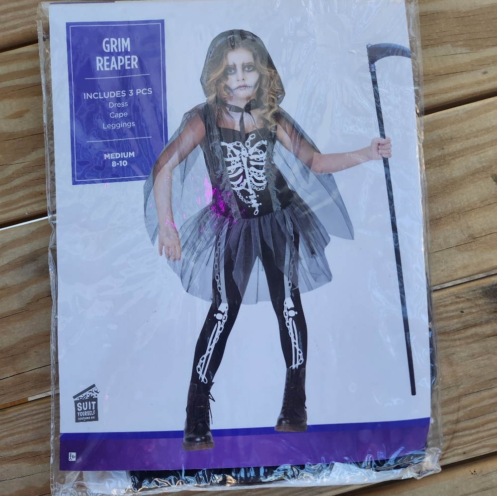 KIDS Grim Reaper size M(8/10) Halloween costume